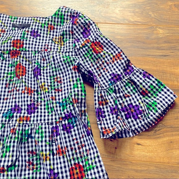 NWT Romeo + Juliet Med Black Gingham Floral Dress - Picture 2 of 7